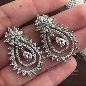 Crystal Floral Stud Earrings
